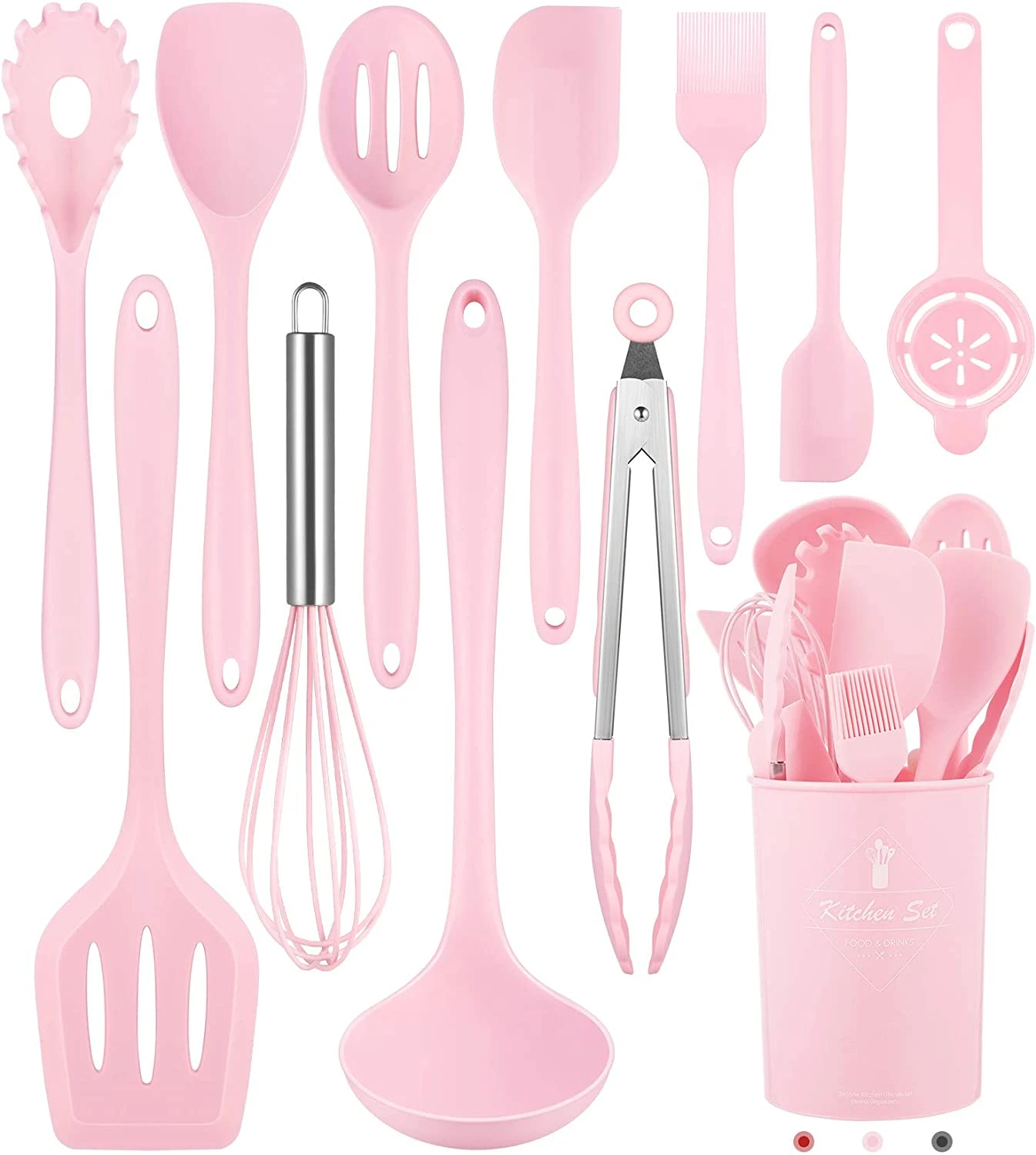 Kitchen Utensils Set-12 Pieces Silicone Cooking Utensils Set (Dishwasher Safe) 3