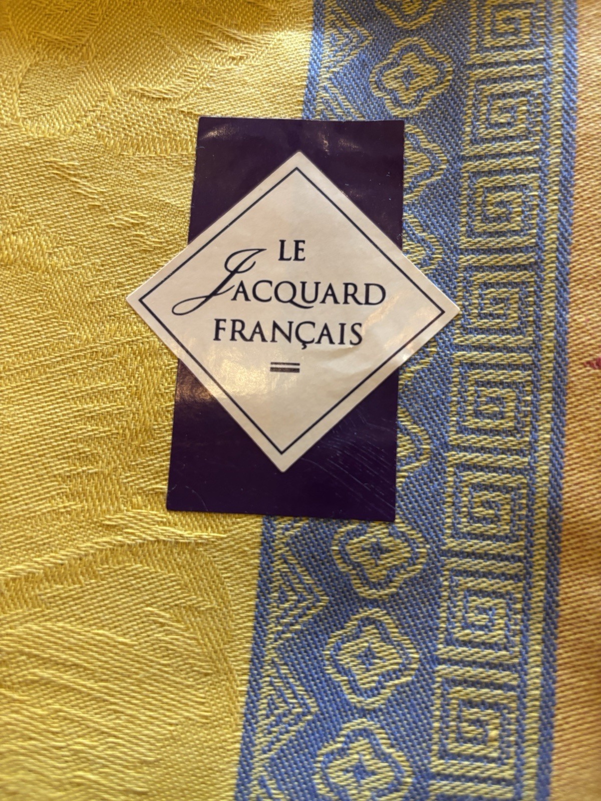 Primrose Bordier Chinese Market Saffron Le Jacquard Francais Tablecloth 69” x 98