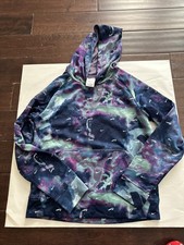 Nike Pullover Youth L Purple Marble ALL OVER PRINT Hoodie Hooded Sweatshirt