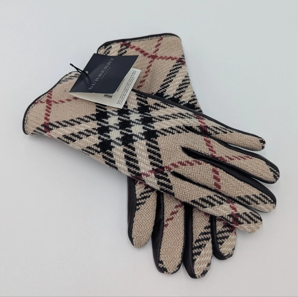 Burberry Leather Women's Gloves & Mittens 7.5 Size for sale | eBay
