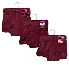 Maidenform Women's 3 Pack Comfort Devotion Boyshort 40774 Cola Red