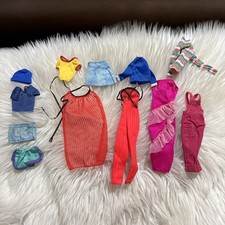 Vintage Lot Of Barbie Clothing 80  s 12 Pieces Assorted Tops Shorts Dress Jumpsui