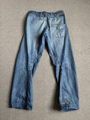 RARE Levi s Engineered Twisted Denim Jeans Cinch Back 32 x 34 10th Anniversary