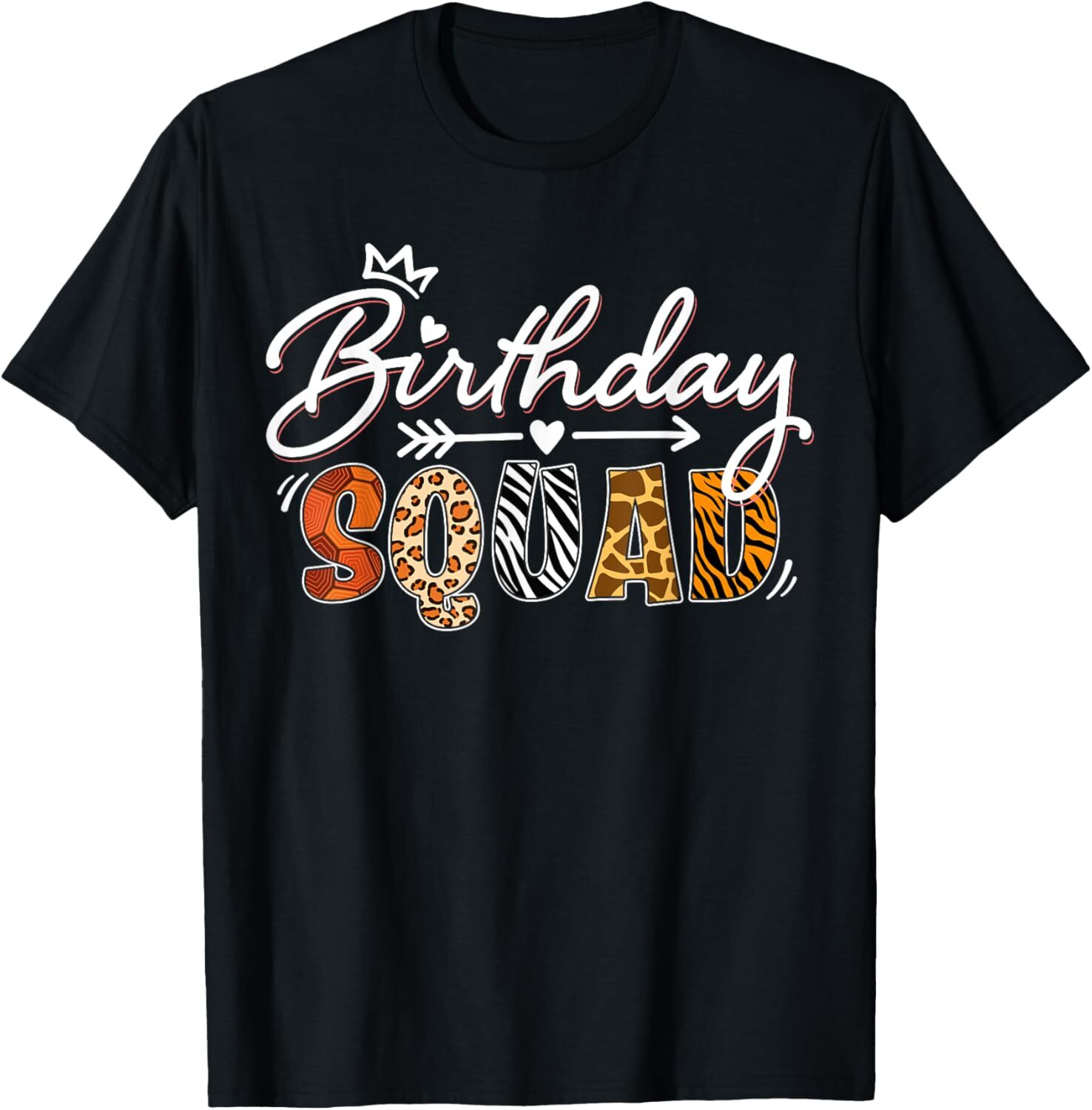Birthday Squad Wild Animals Print Safari Zoo Kids Boys Girls T-Shirt Hoodie