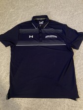 George Washington Eagles Football Under Armour Loose Heatgear Mens Polo Shirt L
