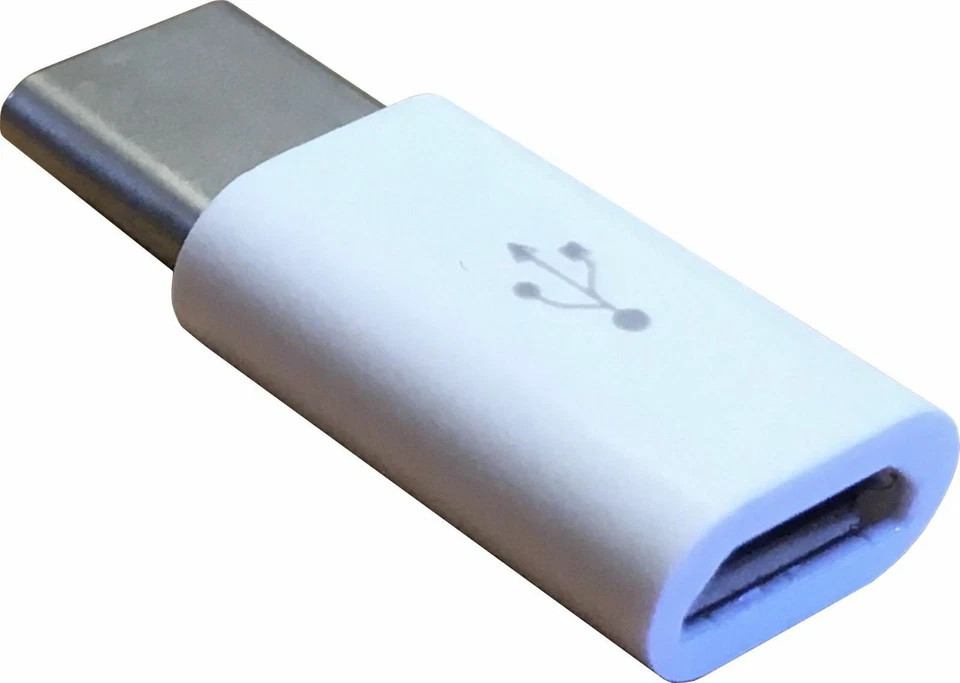 Adaptateur Convertisseur Micro USB Vers USB Type C Chargeur Blanc Huawei P30 - Photo 4/4