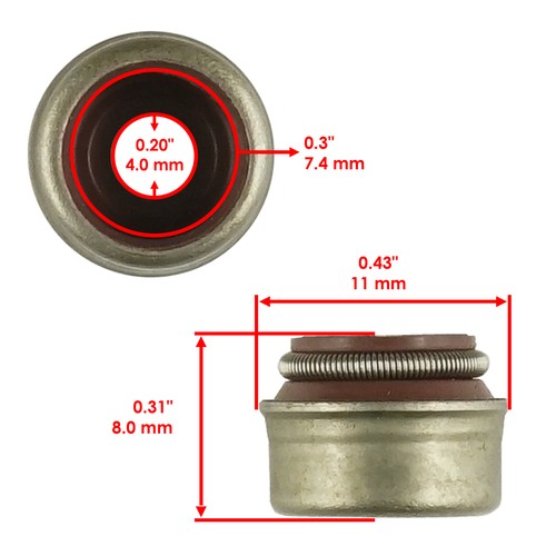 Intake & Exhaust Valve Kit For Arctic Cat 700 H1 08-17 Prowler XT 700 09 15-2017 - Picture 5 of 7