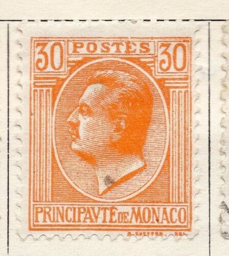 Monaco 1924-27 Early Issue Fine Mint Hinged 30c. 133799 - Afbeelding 1 van 1