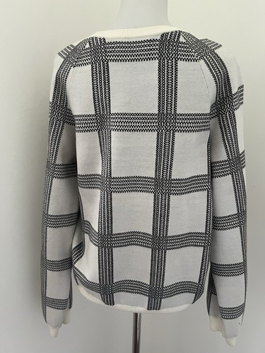 Anthropologie Bailey Pullover Sweater Size S Houndstooth Knit Design - Picture 4 of 11