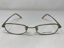 Nautica N7084 020 46-18-135 Antique Gold Metal Full Rim Eyeglasses Frame TZ71