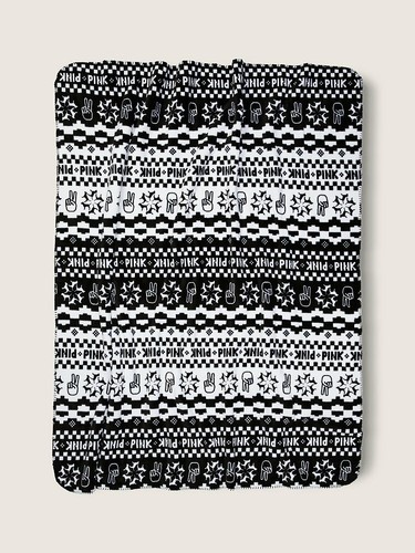 Secret Pink Sherpa Blanket Black 