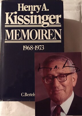 Henry Kissinger Signiert Nobel Buch Original Unterschrift Signatur Autogramm