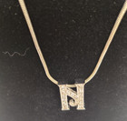 20" STERLING NECKLACE WITH STERLING "N" PENDANT