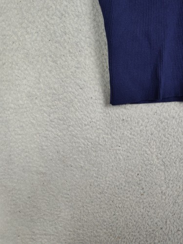 Top donna Forever 21 blu medio misto cotone manica corta camicia cropped a costine - Foto 4 di 17