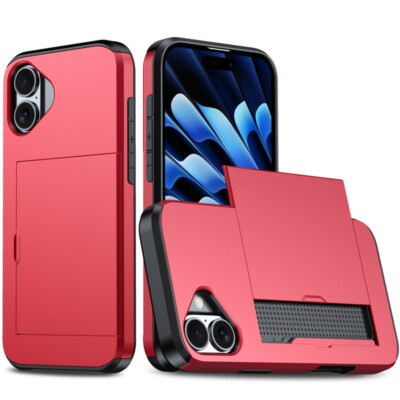 Card Holder Case For iPhone 16 Pro Max 15 14 13 12 11 XR Slim Wallet Phone Cover