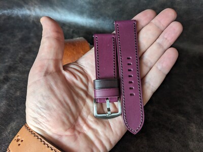 Handmade Soft Genuine Leather Watch Strap/26mm 24mm 22mm 20mm 18mm/ Watch Band