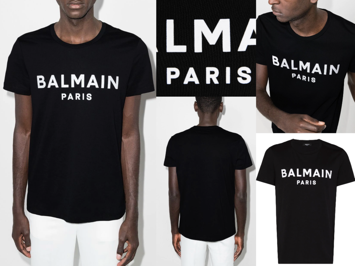 BALMAIN バルマン BHR JERSEY Balmain Balmain cotton terry T-shirt | REVERSIBLE
