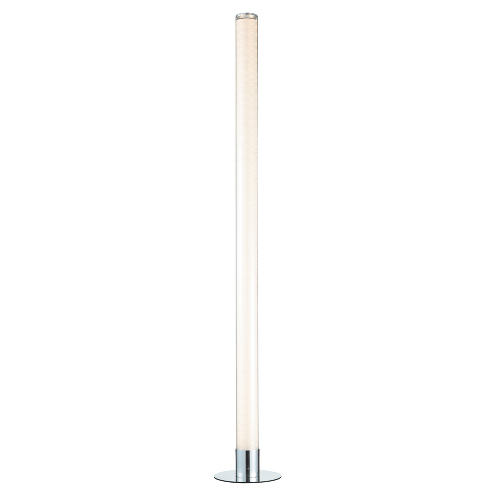 Litecraft Glow Shimmer Floor Lamp Cylinder Colour Changing LED Base - Chrome