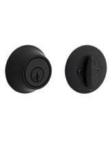 Kwikset 660 514 SMT Single Cylinder Deadbolt with SmartKey Black Matte