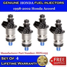 Set Of 4 Oem Honda Fuel Injectors For 98-02 Honda Accord 2.3l