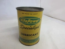 VINTAGE ADVERTISING  VITA POWER  1 LB GREASE AUTO OIL PETROLIANA EMPTY  C-762