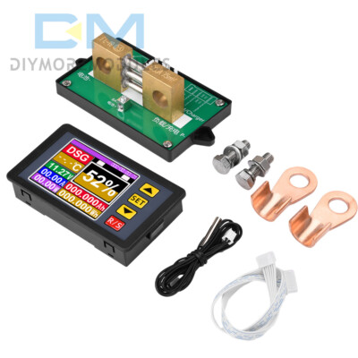 DC7~200V Voltage Current Power Capacity Meter Coulometer Temperature Tester 2.4''