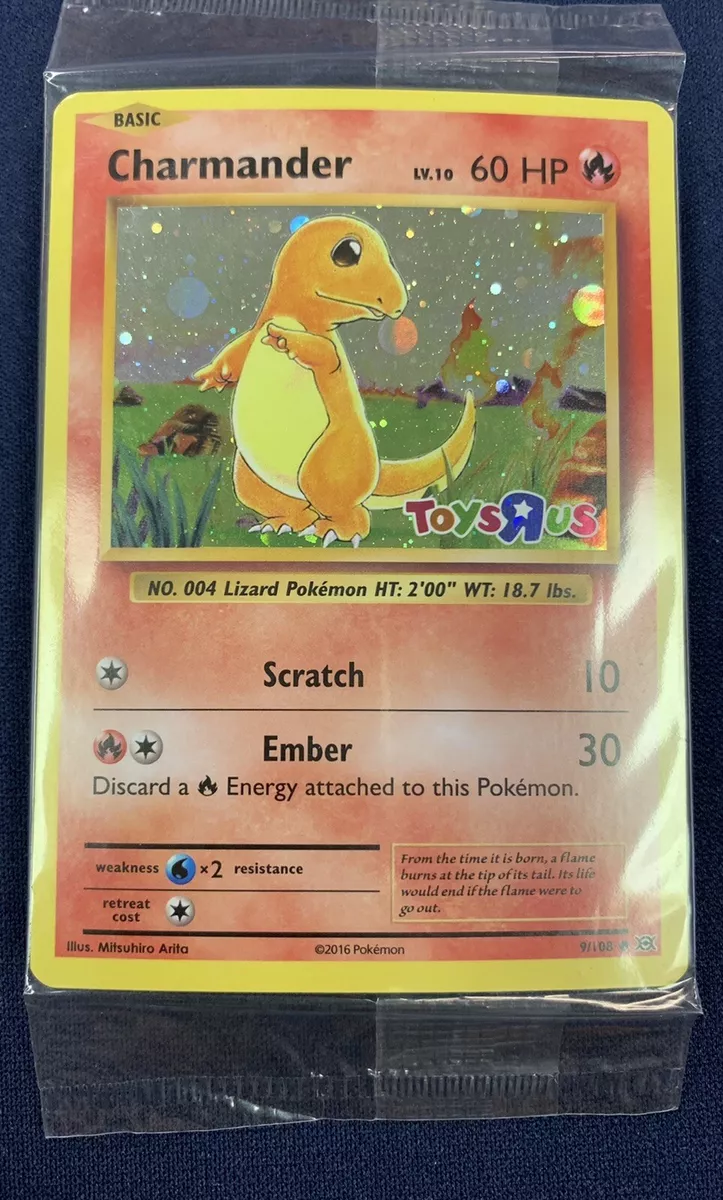 CHARMANDER HOLO TOYS R US PROMO SEALED POKEMON EVOLUTIONS 9 108