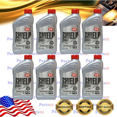 Motor Oil 10W30 Synthetic Blend 8 Quarts PHILLIPS 66 Shield Defense