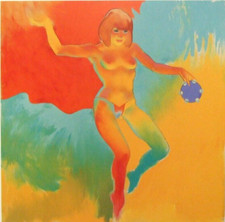 ALLEN JONES mounted vintage repro print 12 x 12" 1993 Pop Art AJ076