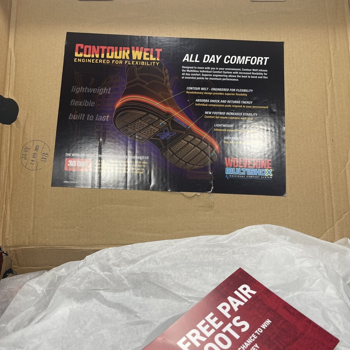 Wolverine Men's Overpass Mid Carbonmax Work Boot Brown Leather