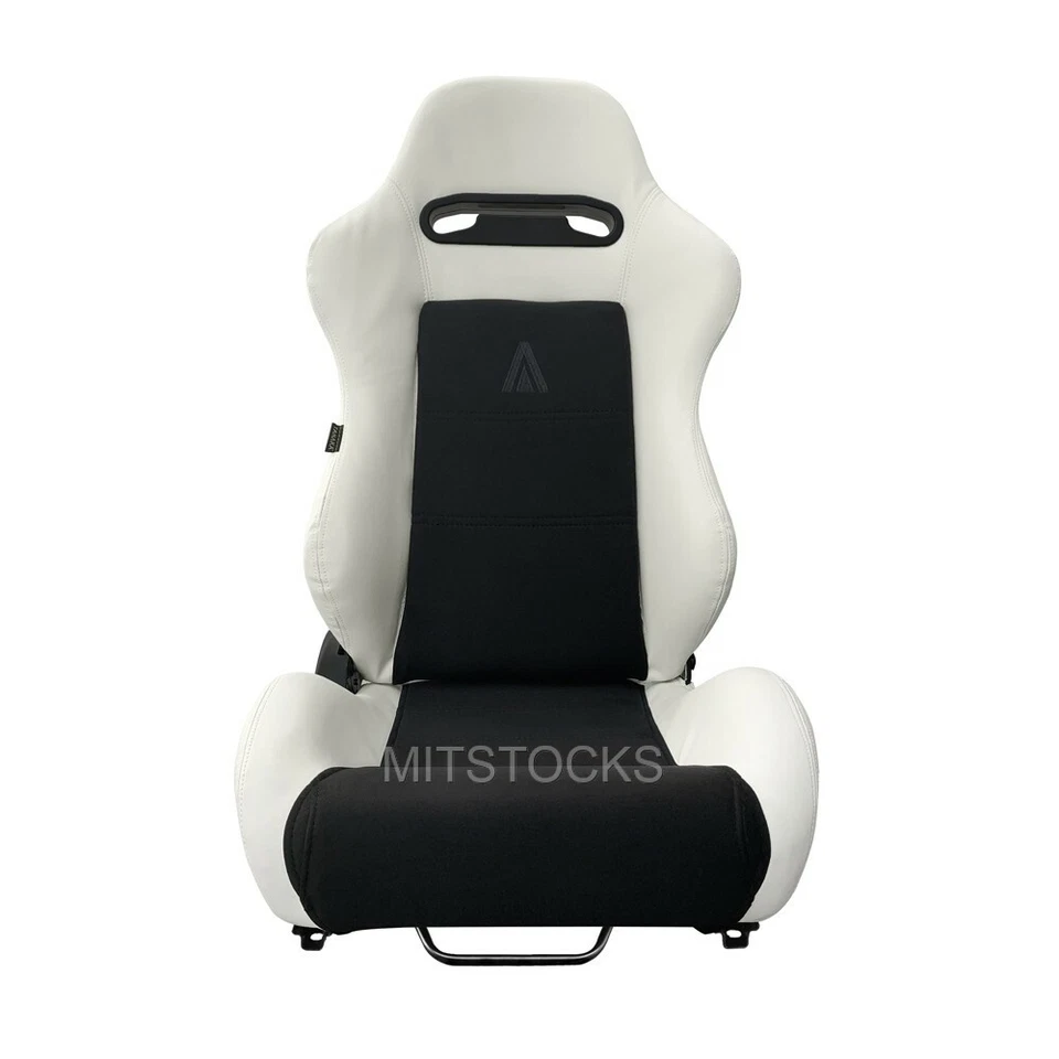 2 X ASIENTOS DE CARRERAS TANAKA BLANCOS Y NEGROS RECLINABLES + DESLIZADORES APTOS PARA VOLKSWAGEN ** Foto 2 de 4