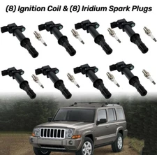 8pcs UF270 Ignition Coil & Iridium Spark Plug For Dodge Dakota Durango Ram Jeep