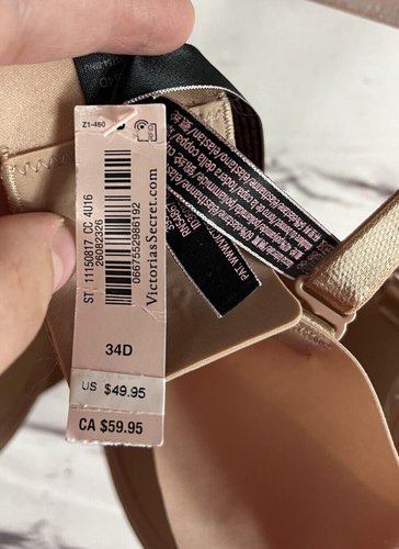 Nuevo con etiquetas sujetador beige para mujer Victoria's Secret talla 34D multivía multiopción - Imagen 3 de 6