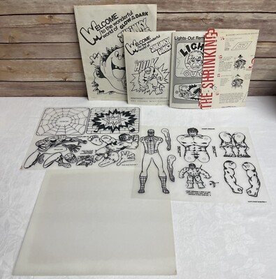 Incredible Hulk/The Amazing Spider-Man 1979 Shrinky Dinks Sykine Toys Vintage