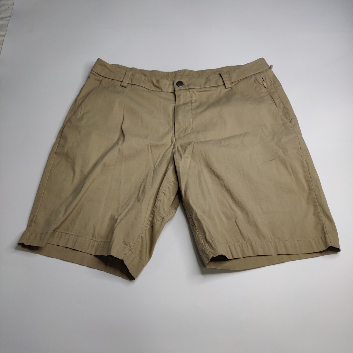 LULULEMON Mens 34 Tan Commission Warpstreme 9