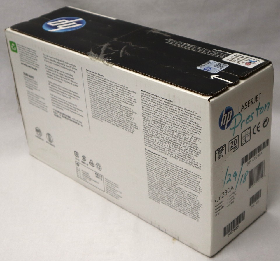 HP 80A Black Toner Cartridge Works w/HP LaserJet Pro 400 M401 M425