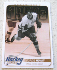 Gordie Howe 2011-12 Upper Deck #HH9 HOCKEY HEROES Insert cards DETROIT RED WINGS