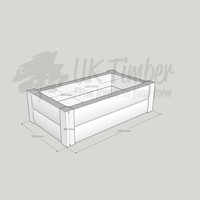 Brown Loglap Garden Planter / Raised Bed 1400 X 800 Mm / Various Heights Brown Loglap Garden Planter / Raised Bed 1400 X 800 Mm / Various Heights