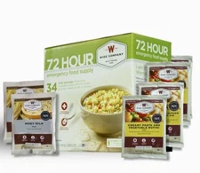 Wise Company 72 Hour Emergency Food Supply Storage Box 25 Year Shelf Life NEW
