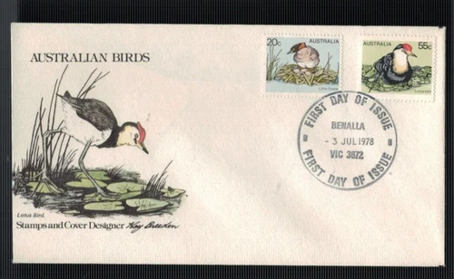 1978 Australian Birds FDC 20c & 55c