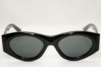 Prada Triangle Sunglasses Black Symbole Square PR20ZS SPR 20Z 1AB