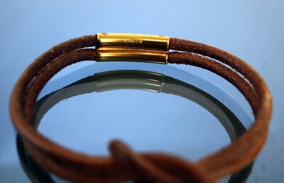 Auth Hermes Bangle Bracelet Brown #323331H20B Hermes Brown Clic H Bracelet – THE CLOSET main image 4