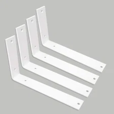 Shelf Bracket 10 Inch Heavy Duty White Brackets for Shelves Corner L for Wall