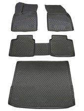 Gummi Kofferraumwanne Fußmatten Set für Ford Focus MK4 Turnier Laderaumwanne