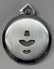 Raro antico orologio da tasca jump hour nichel cromato ricambi o riparazione