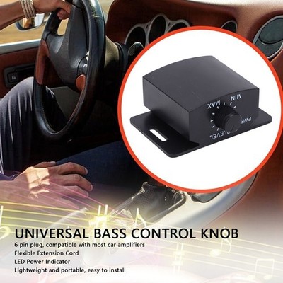 6 Pin Universal Bass Control Knob For Car Amplifier Black Excellent
