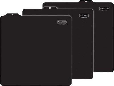Vaultz Vinyl Record Storage Dividers A-Z, 26 Alphabetical Guides, Black