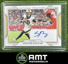 Spencer Rattler RC 2024 Panini National Treasures 6/99 Rookie Auto Field Pass