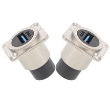 Industrial USB Bulkhead Connector Female to Female Panel Mount Adapter
