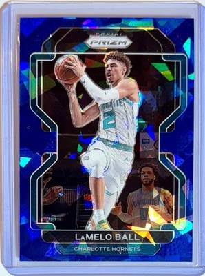 LaMELO BALL 2021-22 Panini Prizm BLUE CRACKED ICE PRIZM /125 #185 Rare 2nd Year